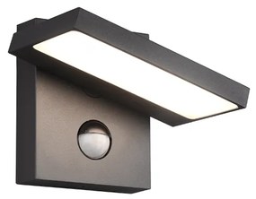 Επιτοίχια Απλίκα Ανθρακί 15xH12cm Εξ.Χώρου IP54 LED 8w 3000K 1000lm Sensor Motion Trio Lighting Horton 226369142