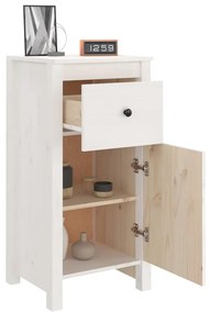 vidaXL Ντουλάπι Λευκό 40x35x80 εκ. από Μασίφ Ξύλο Πεύκου