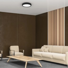 LED Φωτιστικό Οροφής Gea 36W Ø39cm Μαύρο