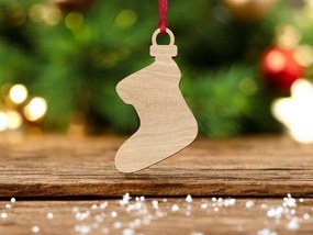 Σετ των 2 Intra απο ξύλο plywood 3mm-4mm πάχος – Κάλτσες στολίδι χειροτεχνία 30x30 cm INTRAVECTRY-MY553174