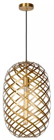 Φωτιστικό Κρεμαστό Lucide 21417-32-02 WOLFRAM Χρυσό Χρώμα (Gold Coloured)|Μαύρο Ματ (Black Mat)