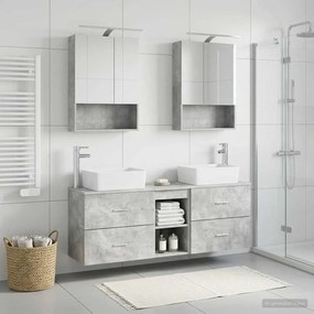 vidaXL Σετ Επίπλων Μπάνιου 5 pcs Γκρι Σκυροδέματος