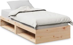 vidaXL Κρεβάτι ημέρας χωρίς στρώμα 75x190 cm Στερεό ξύλο πεύκο