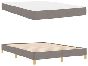 vidaXL Κρεβάτι με ελατήρια Ταμπά, Καφέ 140 x 200 cm