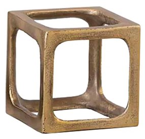 CUBO DECO ΑΛΟΥΜΙΝΙΟ ΧΡΥΣΟ ROUGH 10,5x10,5xH10,5cm - 027103