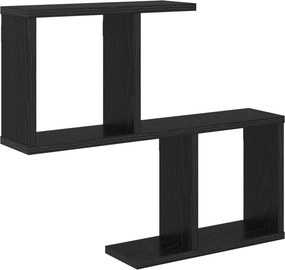 vidaXL Ράφι Τοίχου Μαύρη Δρυς 60 x 12 x 50,5 εκ Επεξεργασμένο Ξύλο