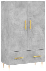 vidaXL Ντουλάπα Γκρι Σκυροδέματος 69,5 x 31 x 115 εκ. Επεξεργ. Ξύλο