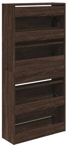vidaXL Παπουτσοθήκη Καφέ δρυς 60x21x125,5 εκ. από Επεξεργασμένο Ξύλο