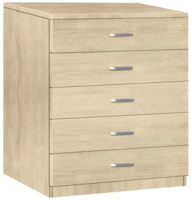 Συρταριέρα Gioko με 5 συρτάρια σε φυσική απόχρωση 80x40x100εκ 80x40x100 εκ.