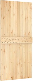 vidaXL Συρόμενη Πόρτα Φυσικό και Λευκό 95 x 210 cm