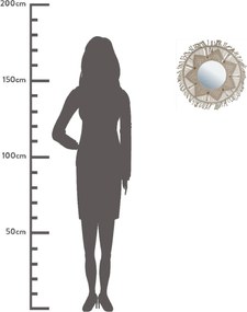 Καθρέπτης ArteLibre Μακραμέ Φυσικό Βαμβακερό 48x2x48cm