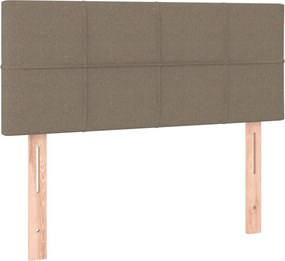 vidaXL Κρεβάτι Boxspring με Στρώμα Taupe 100 x 200 εκ. Υφασμάτινο