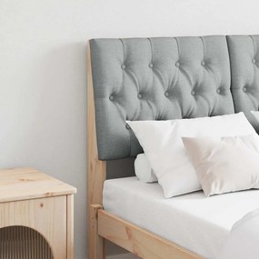 vidaXL Ταπετσαρισμένο κεφαλάρι Ανοιχτό γκρι 120 cm