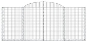 vidaXL Συρματοκιβώτια Τοξωτά 9 τεμ. 300x30x120/140 εκ. Γαλβαν. Ατσάλι