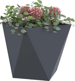 vidaXL Γλάστρα Ανθρακί 50 x 50 x 50 cm Ατσάλι