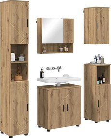 vidaXL Σετ Επίπλων Μπάνιου 5 τμχ. Artisan Δρυς 61 x 35 x 64 εκ.