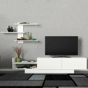 Σύνθεση τηλεόρασης Egemen Megapap χρώμα λευκό 180x32x40εκ.