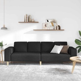 vidaXL Καναπές σαλονιού Μαύρο 250 x 77 x 76 εκ. Πολυεστέρας