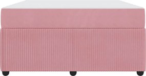 vidaXL Σκελετός Κρεβατιού Ροζ 160 x 200 cm ύφασμα