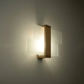 Sollux Φωτιστικό τοίχου Feniks 1,ξύλο, γυαλί,1xE27/60w