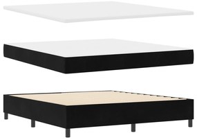 vidaXL Κρεβάτι με Βαλίτσα και Στρώμα Μαύρο 180x200 εκ Βελούδο