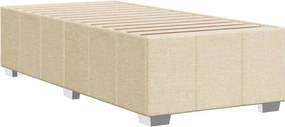 vidaXL Πλαίσιο κρεβατιού χωρίς στρώμα Κρέμα 80x200 cm Ύφασμα