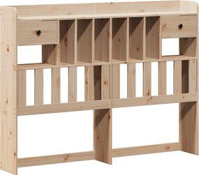 vidaXL Κρεβάτι Βιβλιοθήκη Χωρίς Στρώμα 140x200 εκ Μασίφ Ξύλο Πεύκο