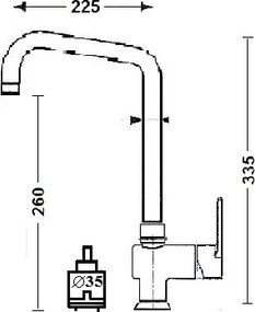 Oioli Basix LC945 Chrome - Μπαταρία Κουζίνας