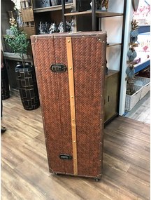 EXTREME INTERIOR DESIGN WOOD WINE RACK SUITCASE LEATHER 99334