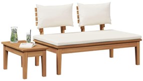 vidaXL Παγκάκι κήπου 2 pcs Καφέ Μασίφ ξύλο teak