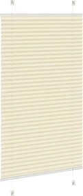 vidaXL Πλισέ περσίδα Κρέμα 80x100 cm Πλάτος υφάσματος 79,4 cm