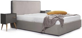 Επενδυμένο Κρεβάτι Ritz-Gkri Anoixto-110 x 200-Ξύλα Ελάτου