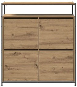 vidaXL Ντουλάπα Παπουτσιών με πόρτα artisan δρυς 100 x 34 x 112 εκ