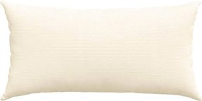 vidaXL Μαξιλάρι Καναπέ 2 pcs Κρεμ 80 x 40 cm Υφασμάτινο Κορντουρά