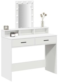 vidaXL Τραπέζι περιποίησης Λευκό 100 x 41 x 140 εκ. Επεξεργασμένο ξύλο