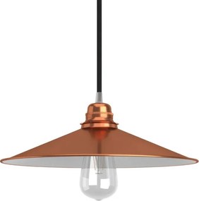 Μεταλλικό Καπέλο Swing για ντουί Ε27 Copper - Λευκό - Χάλκινο