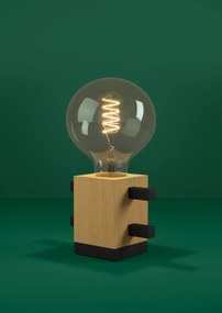 Φωτιστικό Επιτραπέζιο Eglo 390193 LEVANTARA Καφέ (Brown)|Μαύρο Ματ (Black Mat)