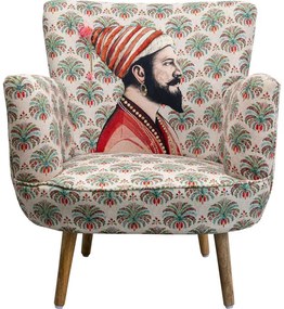 Πολυθρόνα  Maharaja Ύφασμα Πολύχρωμη 78x79x75εκ. - Πολύχρωμο