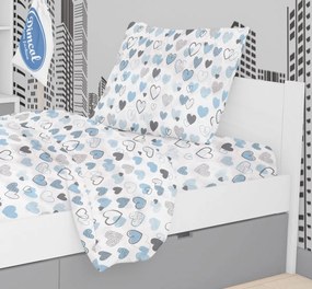 DIMcol ΜΑΞΙΛΑΡΟΘΗΚΗ ΕΜΠΡΙΜΕ ΠΑΙΔ Cotton 100% 50Χ70 Hearts 08 Blue 1925813107800870