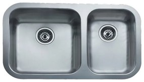 Teka BE 785 2C Inox Υποκαθήμενος Λείος Νεροχύτης