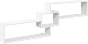 vidaXL Ντουλάπι Τοίχου Λευκό 158x18x53 εκ. από Επεξεργασμένο Ξύλο