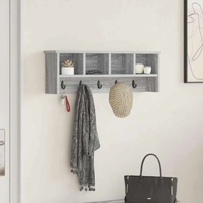 vidaXL Τοίχου Κρεμάστρα Γκρι sonoma 75 x 16 x 26 εκ Επεξεργασμένο ξύλο