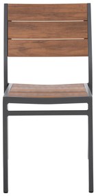 Καρέκλα SAGA C6063.02 Αλουμινίου Σκούρη Γκρί με Polywood 46x52x86Υεκ. 46x52x86 εκ.