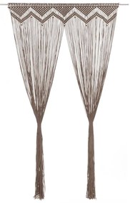 vidaXL Κουρτίνα Μακραμέ Taupe 140 x 240 εκ. Βαμβακερή
