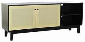 Τηλεόραση DKD Home Decor Μαύρο Έλατο ρατάν (160 x 65 x 38 cm)