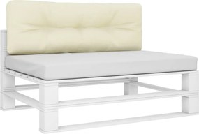 vidaXL Μαξιλάρι Παλέτας Κρεμ 120 x 40 x 12 εκ. Υφασμάτινο