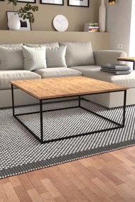 Stewehome Τραπέζι σαλονιού από ατλαντικό πεύκο 90x90x40 cm