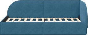 vidaXL Κρεβάτι Γωνίας Μπλε 100 x 200 cm Βελούδο