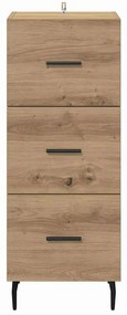 vidaXL Πλαϊνό γραφείο με συρτάρι artisan δρυς 34 x 34.5 x 90 εκ