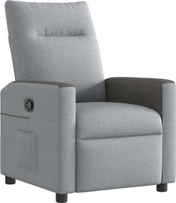 vidaXL Πολυθρόνα Ανακλινόμενη Ανοιχτό Γκρι Υφασμάτινη